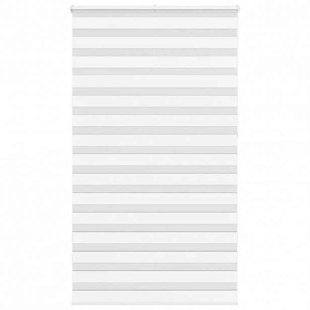 vidaXL Zebra roleta bílá 135x230 cm šířka látky 130,9 cm polyester