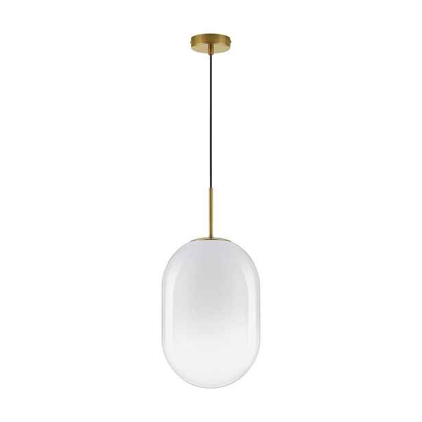 Bílé/ve zlaté barvě skleněné závěsné svítidlo ø 24 cm Chrysi – Nova Luce