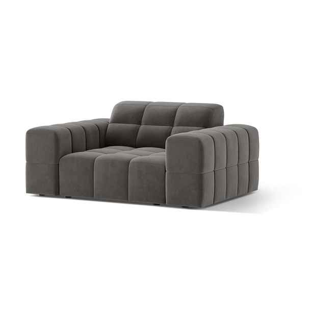 Šedé sametové křeslo Chicago – Cosmopolitan Design