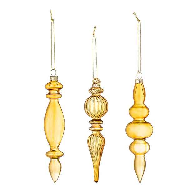 Skleněné vánoční ozdoby v sadě 3 ks ø 4 cm Auralia – Bloomingville