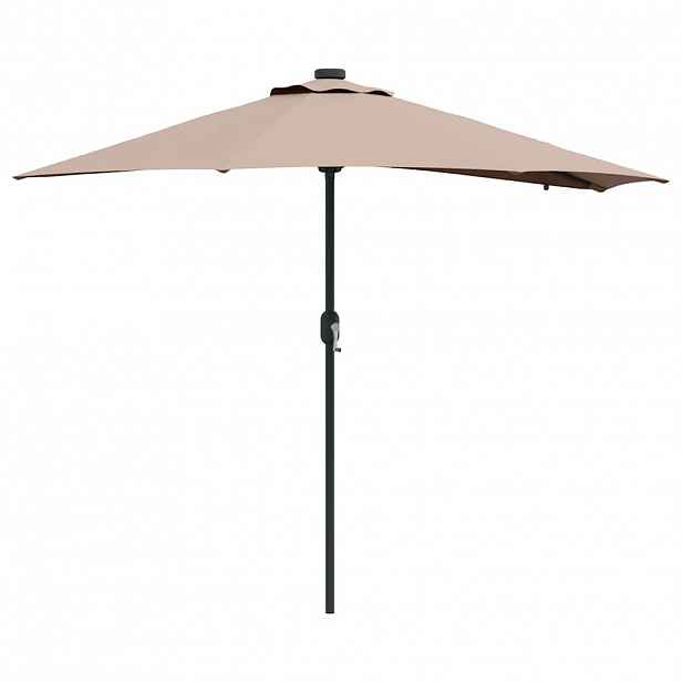 vidaXL Zahradní slunečník 294 x 150 x 223 cm Polyester a ocel Taupe