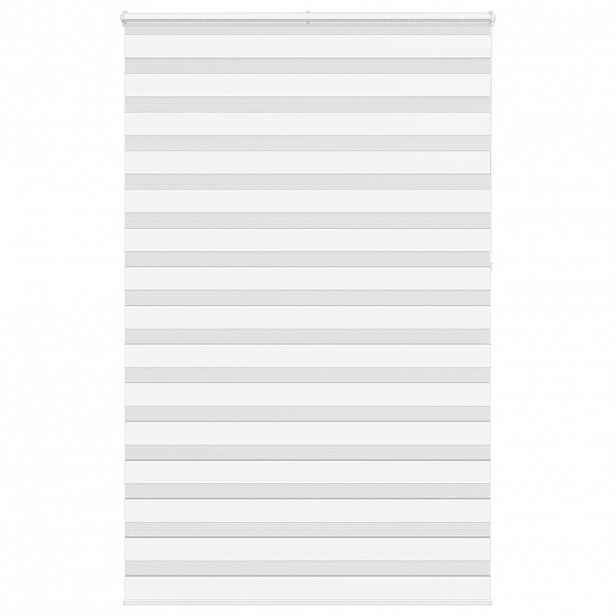 vidaXL Zebra roleta bílá 140x230 cm šířka látky 135,9 cm polyester