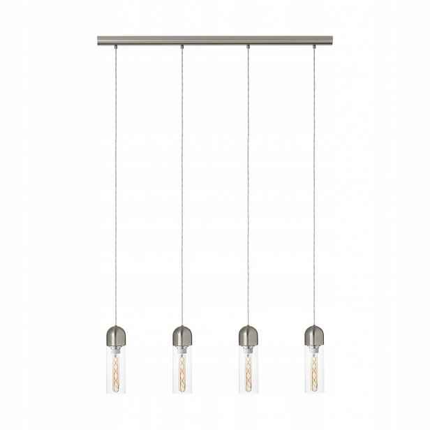 Závěsná lampa lustr stříbrná vintage loft 4 x E27 Eglo Zacharo