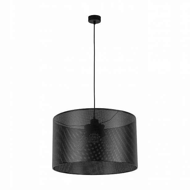 Závěsná lampa Moreno Černá Abažur 3xE27 50 cm Stropní Moderní Obývací pokoj Dům