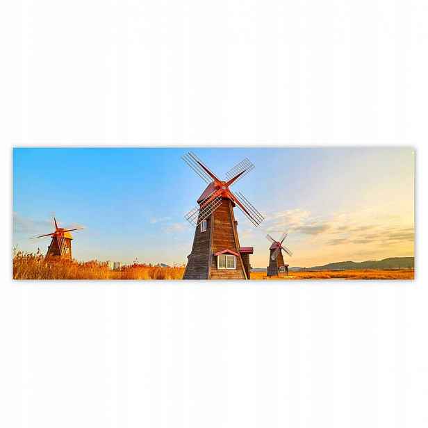 Fototapety 200x66 Dřevěný větrný mlýn