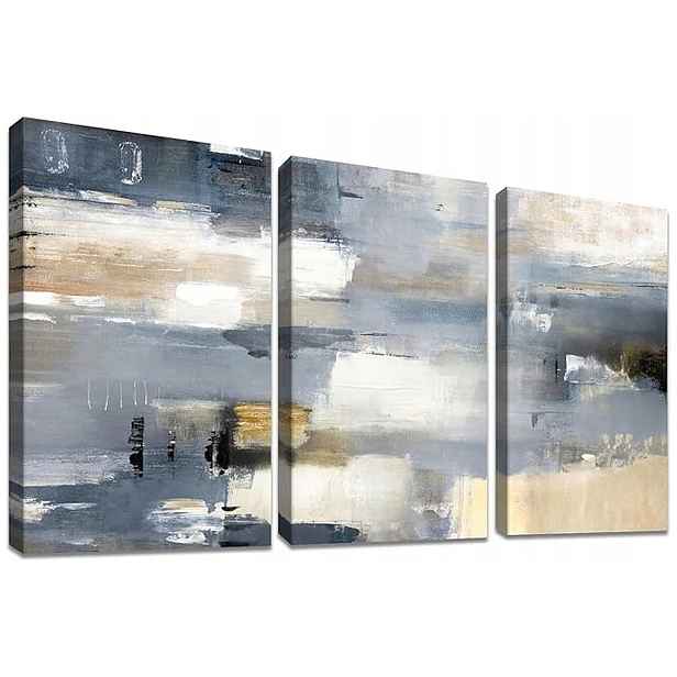 Obraz Na Plátně 3-dílný Abstraktní Moderní 120x60 cm do obývacího pokoje
