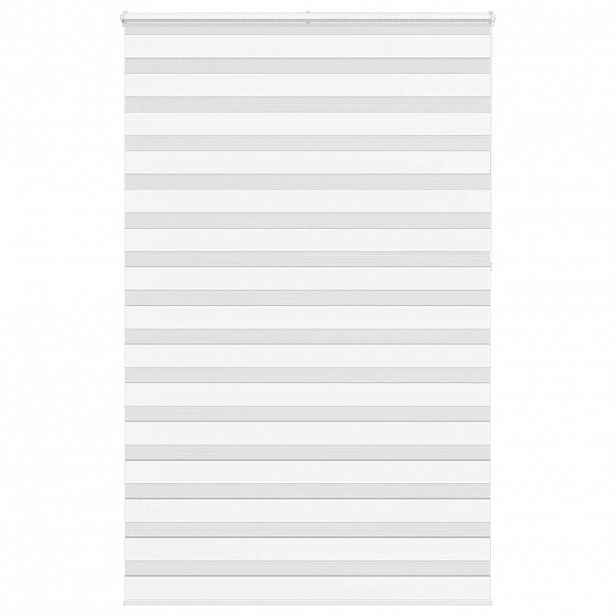 vidaXL Zebra roleta bílá 145x230 cm šířka látky 140,9 cm polyester
