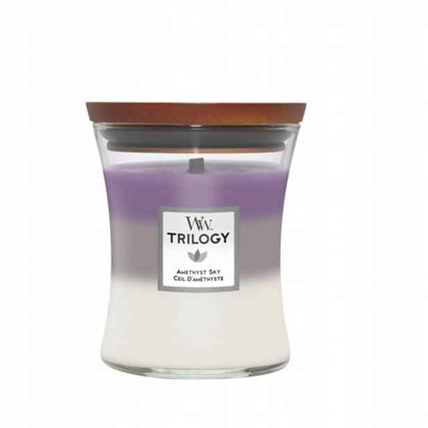 Woodwick Amethyst Sky Ww Trilogy svíčka střední velikosti