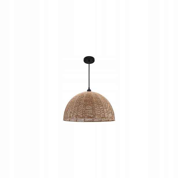 Závěsná Lampa Ocelová 40W Šňůra Hnědá Černá 230V
