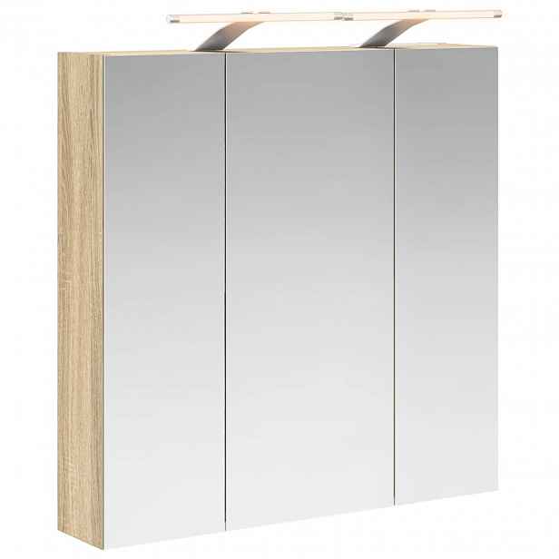 vidaXL Koupelnová zrcadlová skříň Dub sonoma 70 x 14,5 x 70 cm