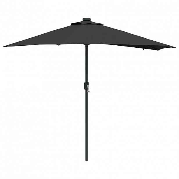 vidaXL Zahradní slunečník Černá 294 x 150 x 223 cm Polyester a ocel