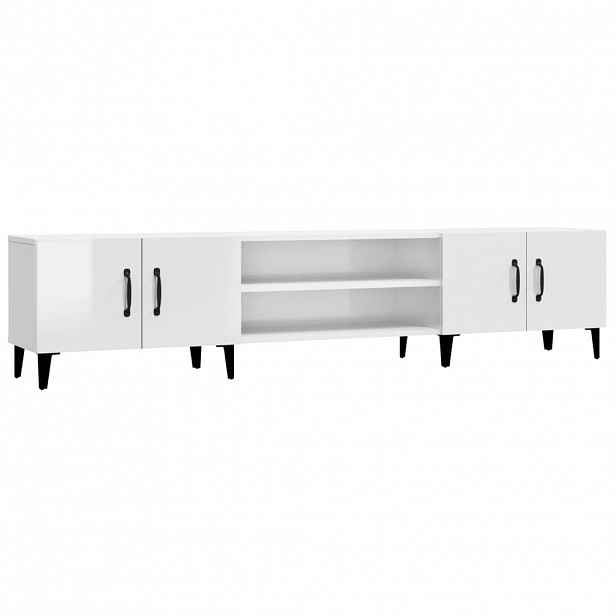 vidaXL TV skříňka bílá vysoký lesk 180 x 31,5 x 40 cm kompozitní dřevo