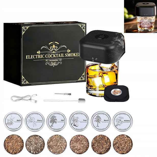 Elektrická Sada Na Uzení Whisky Smoker S Nářadím Na Nápoje