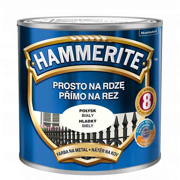 Hammerite Barva na rez 2,5L Bílý Lesk