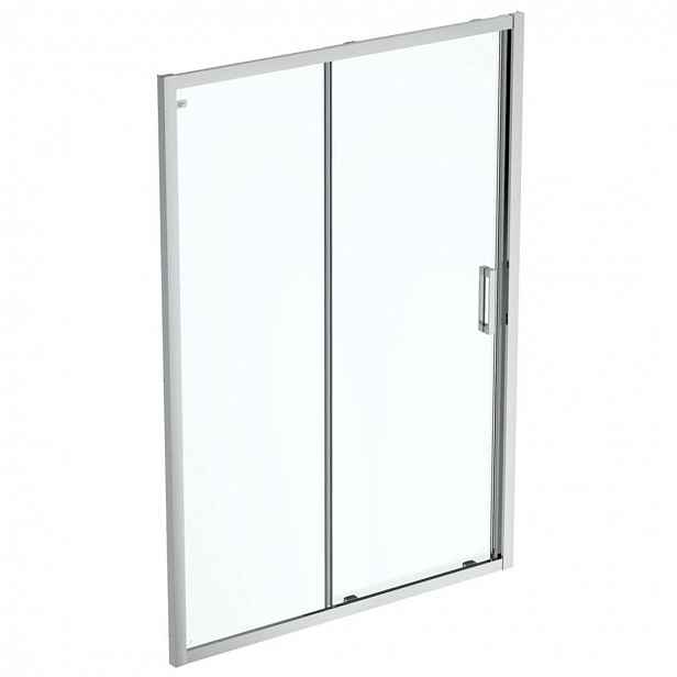 Ideal Standard Connect 2 - Posuvné sprchové dveře, dvoudílné, 140 cm, silver bright/čiré sklo K9278EO