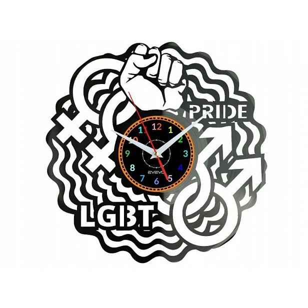 Lgbt Dárek Originální dekorace do domu Hodiny z vinylové desky