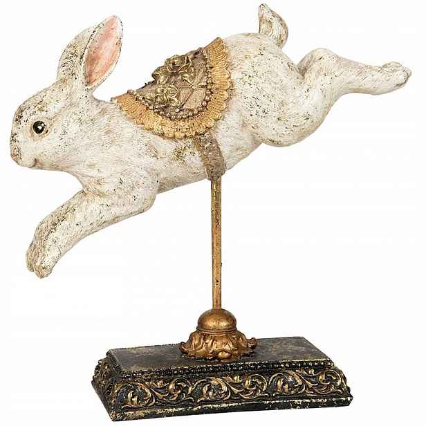 Velikonoční Zajíček Figurka Králík Zajíček Zlatý Boho Retro Na Velikonoce