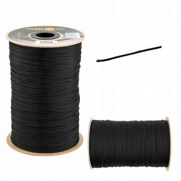 Pletené Lano Pp 3 MM 600 M Černé Vorel 69464
