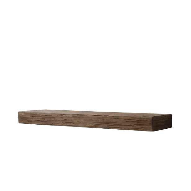 Hnědá antik dřevěná nástěnná polička Sven - 60*18*5 cm Chic Antique