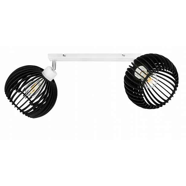 Lampa stropní svítidlo stropní pohyblivý lustr Loft stínidlo koule 36 Dřevo na 2x E27