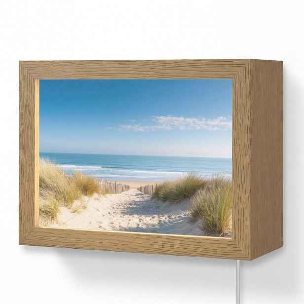 OnlyWow NÁSTĚNNÁ LAMPA Pláž - moře - duny - písek - léto 20x15 cm