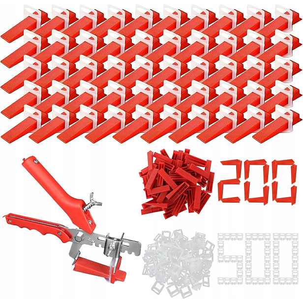 Sada Pro Systém Vyrovnávání Dlaždic 500 Klipů 2.5 mm 200 Klínů Kleště