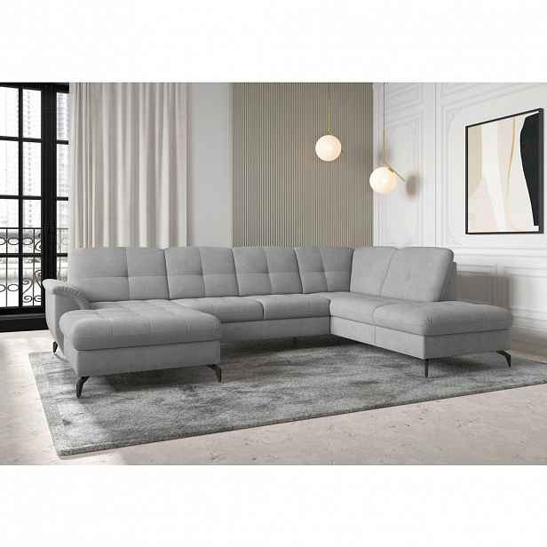 Sit & More SEDACÍ SOUPRAVA, textil, šedá