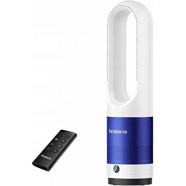 Bezlopatkový Sloupový Ventilátor Senmeo S Dálkovým Ovládáním Pro 8 Rychlostních Stupňů, Tichý Stojan