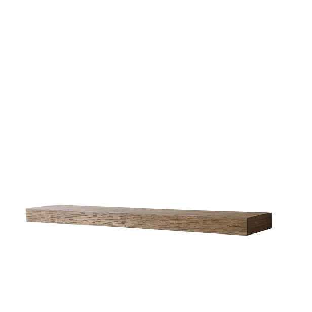 Hnědá antik dřevěná nástěnná polička Sven - 90*18*5 cm Chic Antique