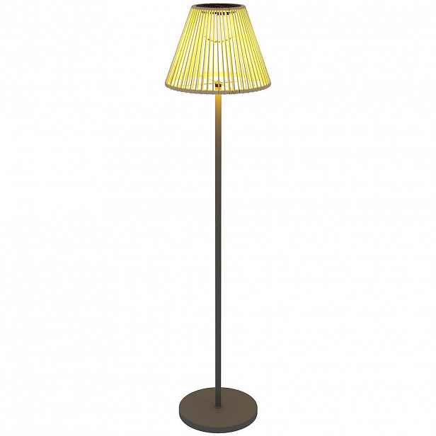 Outsunny STOJACÍ LAMPY z ratanu, solární lampy se světelným senzorem, 25 LED diod, IP44