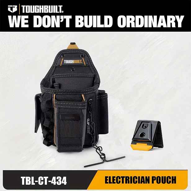 TEMU TOUGHBUILT Polyesterová brašna na nářadí pro elektrikáře, úložný na nářadí