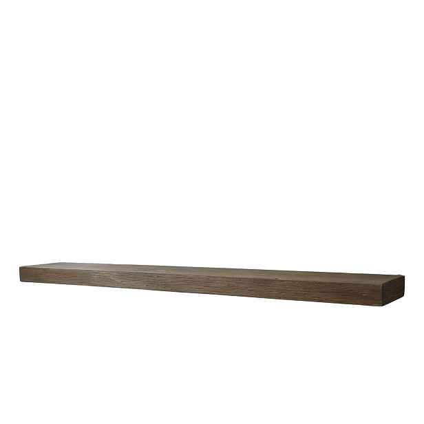 Hnědá antik dřevěná nástěnná polička Sven - 120*18*5 cm Chic Antique