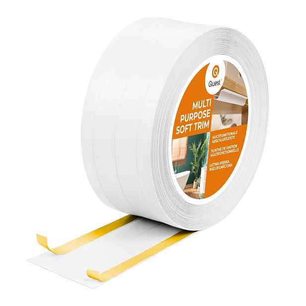 Multifunkční lišta z Pvc 4v1 samolepicí, bílá, 20 m, 95 mm, W3