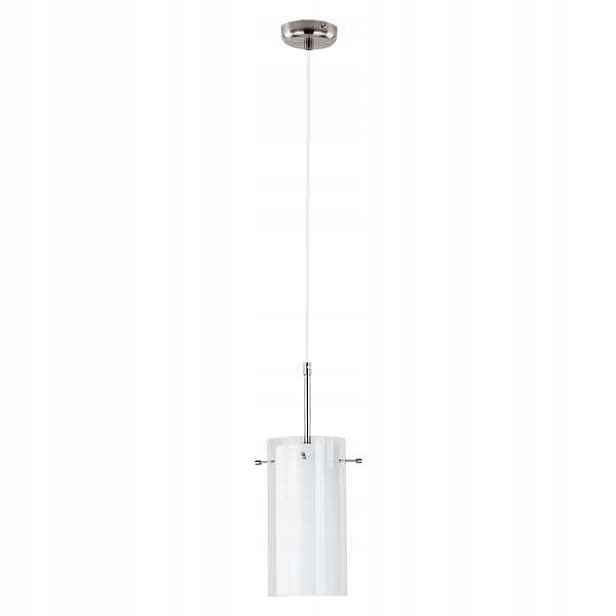 Bodová závěsná lampa chrom bílá skleněná stínidlo nad stůl ostrov bar Alfa