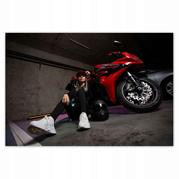 Plakáty 185x125 Červený závodní motocykl