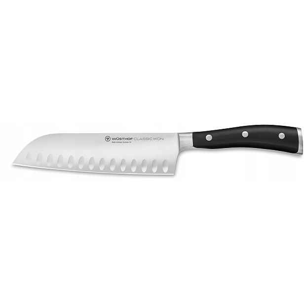 Nůž santoku Wüsthof Classic Ikon 17 cm X50CrMoV15 prohlubeň