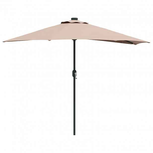 vidaXL Zahradní slunečník 294 x 150 x 224 cm Polyester a ocel Taupe
