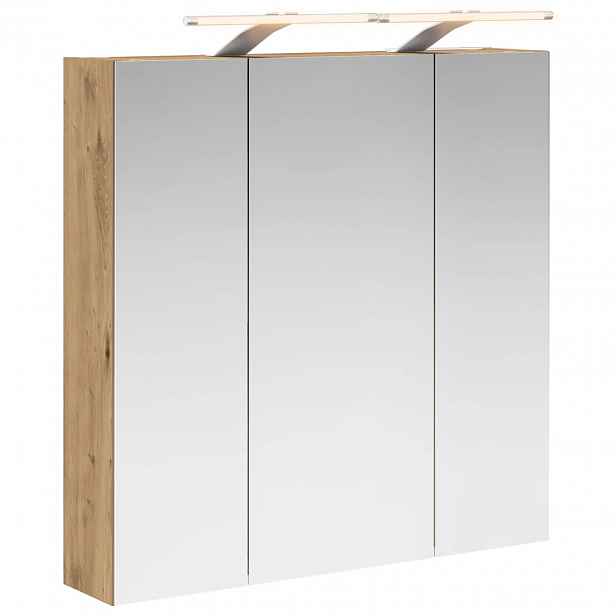 vidaXL Koupelnová zrcadlová skříň Dub artisan 70 x 14,5 x 70 cm
