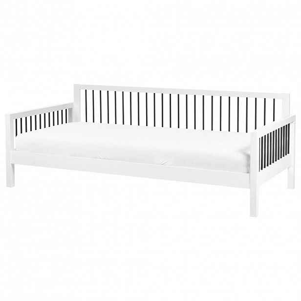 Beliani ROZKLÁDACÍ POSTEL 90x200 cm Bílá Tricot