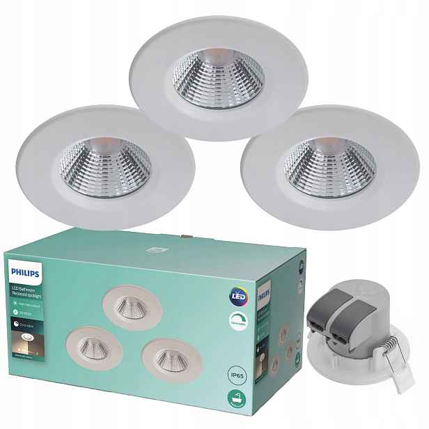 3x Led podomítkové svítidlo 5.5W 350lm IP65 Hermetické Philips