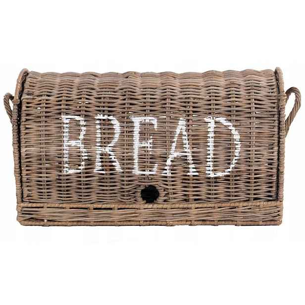 Ratanový chlebník Rustic Bread Box Hampton Nádoba na pečivo Ratanový koš