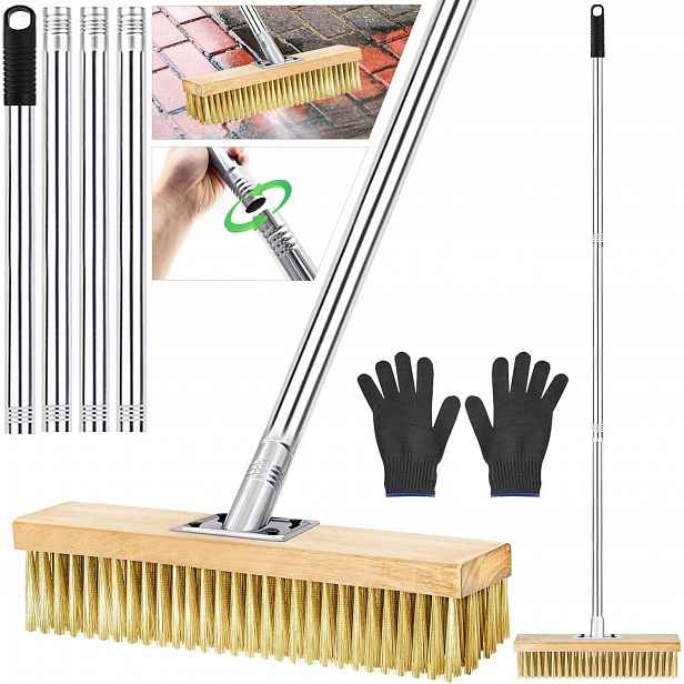Drátěný Kartáč S Rukojetí 150 CM Na Odstraňování Mechu
