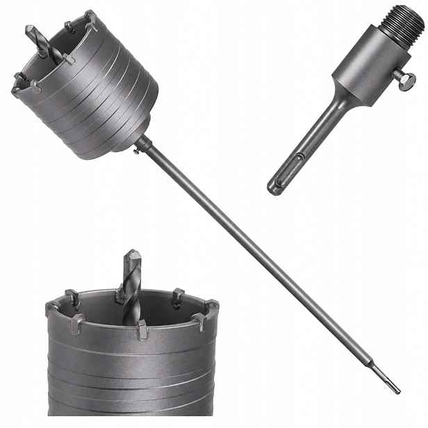 Korunkový Vrták Na Betonu 70 mm Sds+ Fréza Korunka Pila S Adaptérem Sds plus 600 mm
