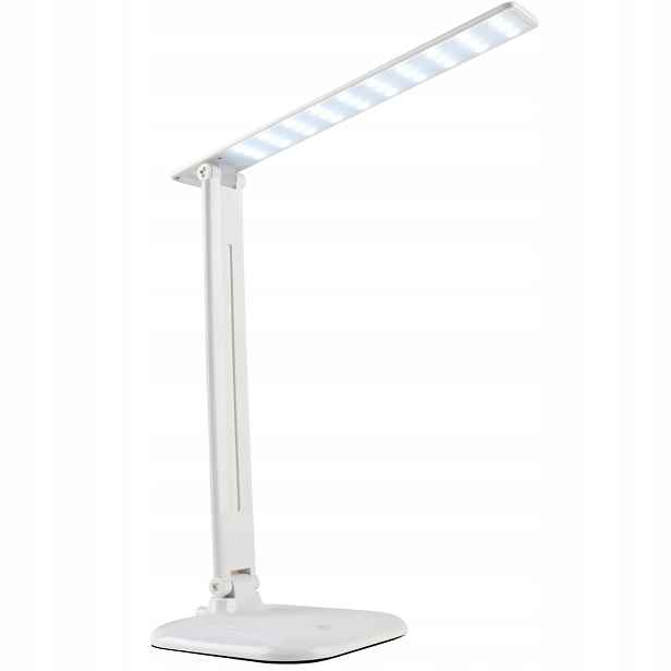 Led stolní lampa bílá školní na dotyk, teplé světlo, moderní Polux