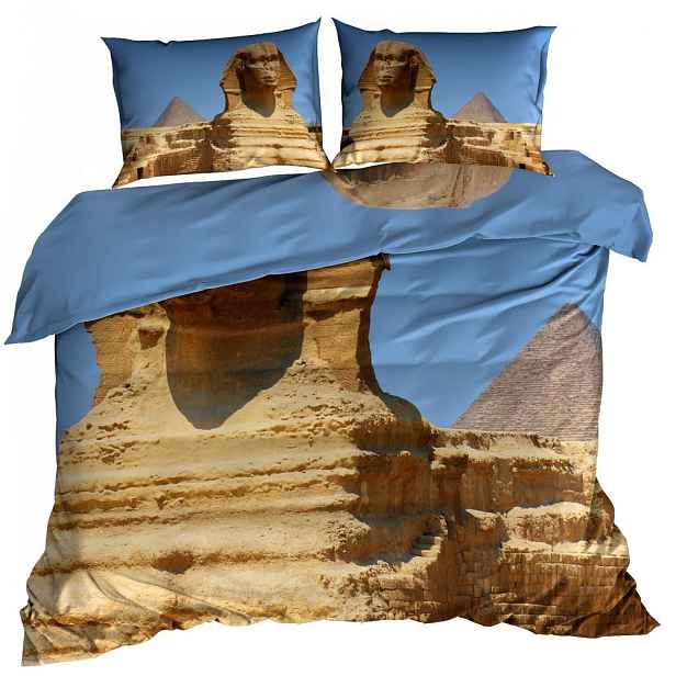 Povlečení 3D Bavlna Satén 200x220 cm Starověký Egypt