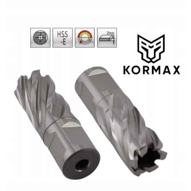 Trepanovací fréza 21 mm x 25 mm vrták trubkový M2AL 21x25 Weldon Kormax