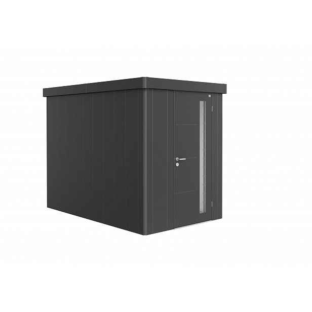 Zahradní domek NEO 3A, tmavě šedá, jednokřídlé dveře BH85009