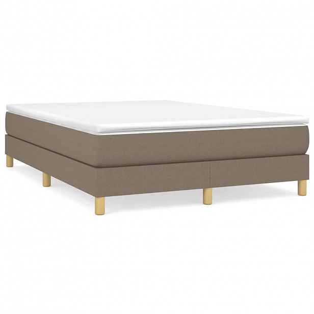 vidaXL Rám postele s boxspringem taupe 140 x 190 cm textil