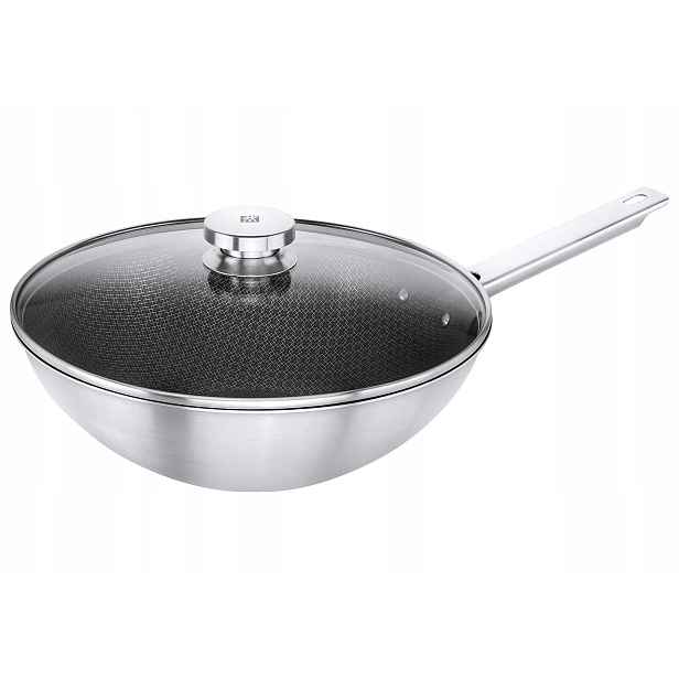 Zwilling Joy Plus Wok Z Nerezové oceli 30 cm pro všechny typy sporáků