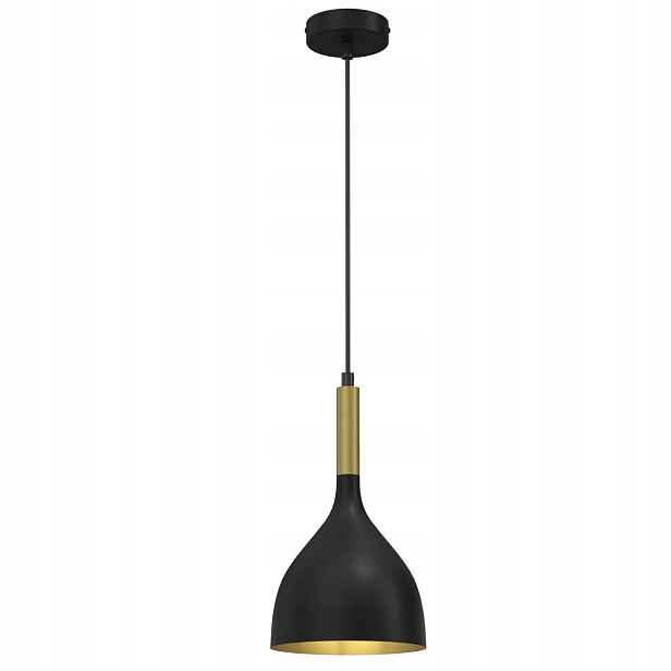 Luminex Noak Závěsná lampa černá-zlatá 15W E27 Led kov 110 cm